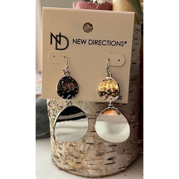 new directions Jewelry - New Direction silver tone earrings